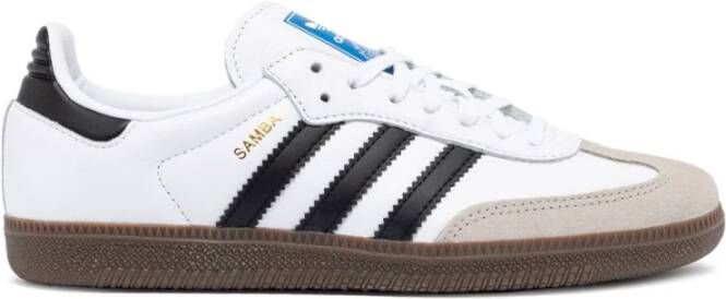 Adidas Witte Sneakers Leer Suède Logo