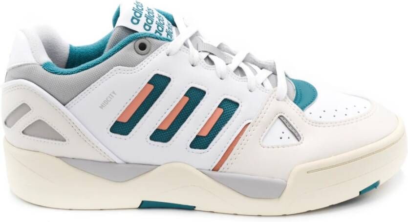 Adidas Witte Sneakers Materiaal: Stof Zool: Rubber Wit Heren