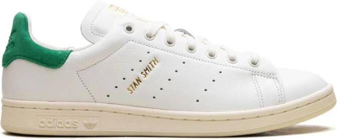 Adidas Originals Witte Leren Sneakers met Groene Accenten White
