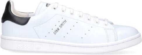 Adidas Leren Sneakers met Ronde Neus en Veters White