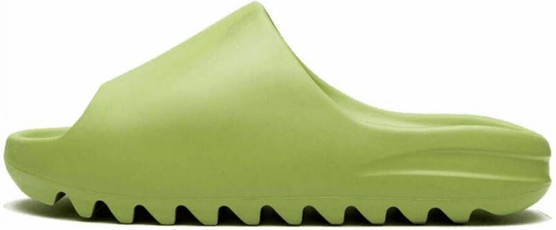 Yeezy Stijlvolle Rubberen Slides Green Heren