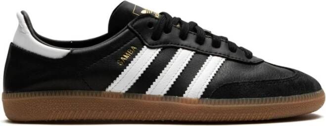 Adidas Zwarte Samba Decon Leren Sneakers Black Heren