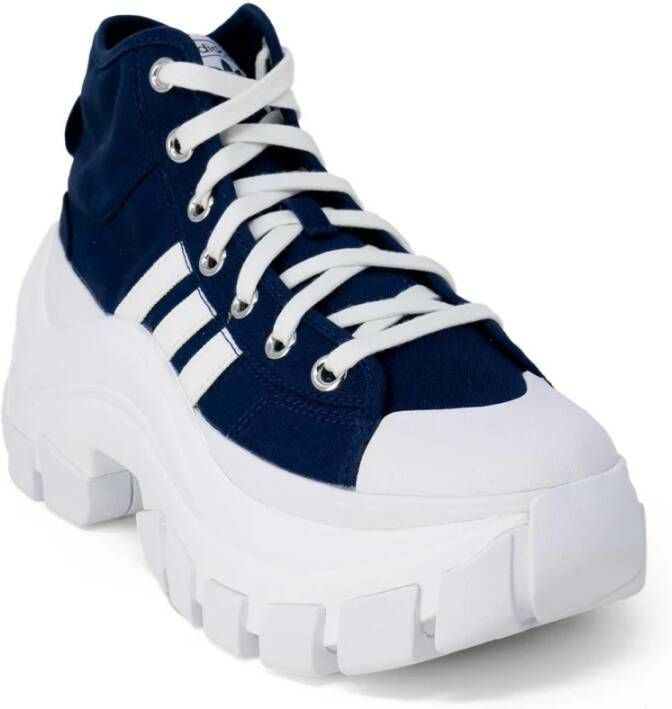 Adidas Blauwe Vetersneakers voor Blue
