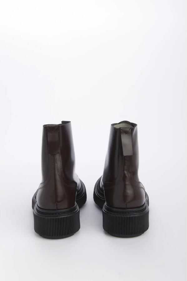 Adieu Paris Bruine Leren Veterschoenen