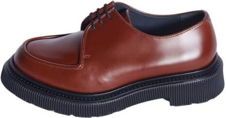 Adieu Paris Bruin Leren Veterschoenen Brown Dames