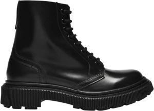 Adieu Paris Zwarte Leren Enkellaarzen Zwart Unisex