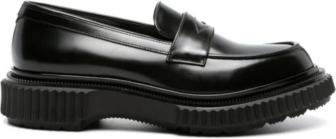 Adieu Paris Zwarte Leren Loafers Black Heren