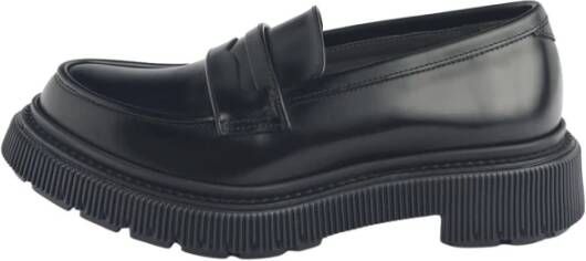 Adieu Paris Zwarte leren mocassin schoenen