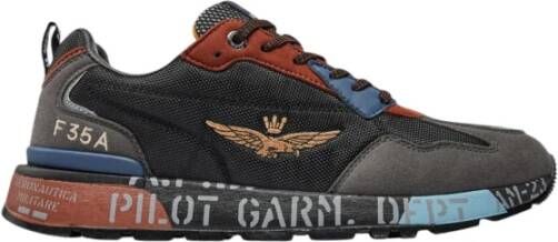 Aeronautica militare Dynamische en veelzijdige grijze sneakers Multicolor Heren