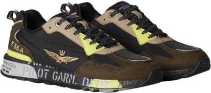Aeronautica militare Zwarte platte schoenen Actieve levensstijl Sneakers Black Heren
