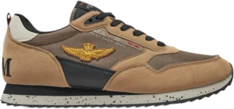 Aeronautica militare Lage Sneakers Beige Heren