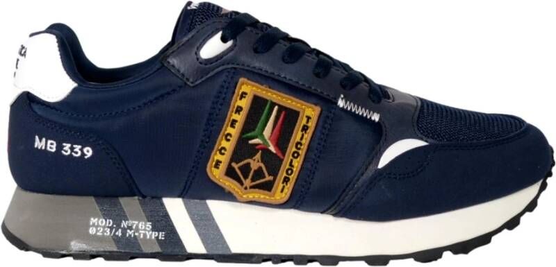 Aeronautica militare Tricolori Running Sneakers Blauw Blue Heren