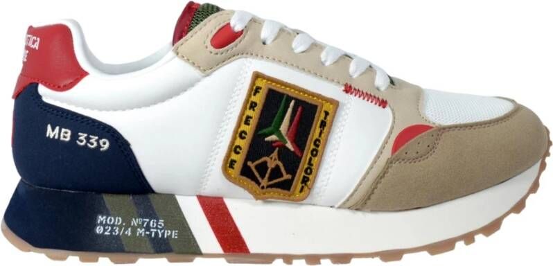 Aeronautica militare Tricolori Running Sneakers Wit Multicolor White Heren