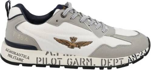 Aeronautica militare Witte Sneakers Stijlvol en veelzijdig Multicolor Heren