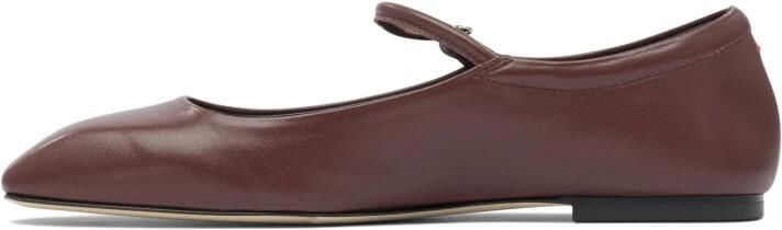Aeyde Bordeaux Ballerina's Elegante Leren Schoenen