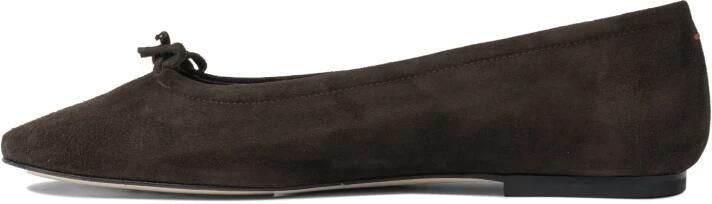 Aeyde Bruine Leren Ballerina's voor Vrouwen