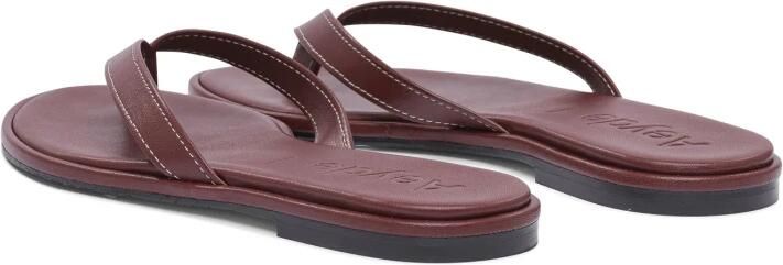 Aeyde Bruine leren sandalen voor vrouwen - Foto 2