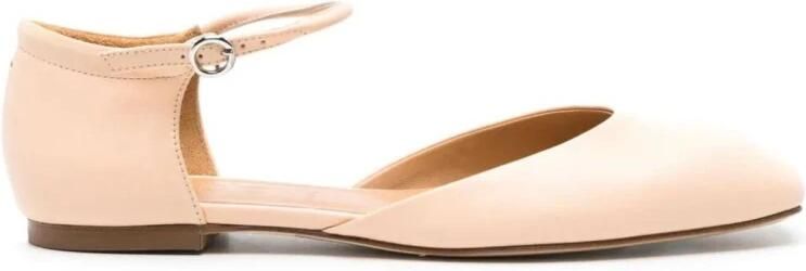 Aeyde Leren Ballerina's met Enkelbandje