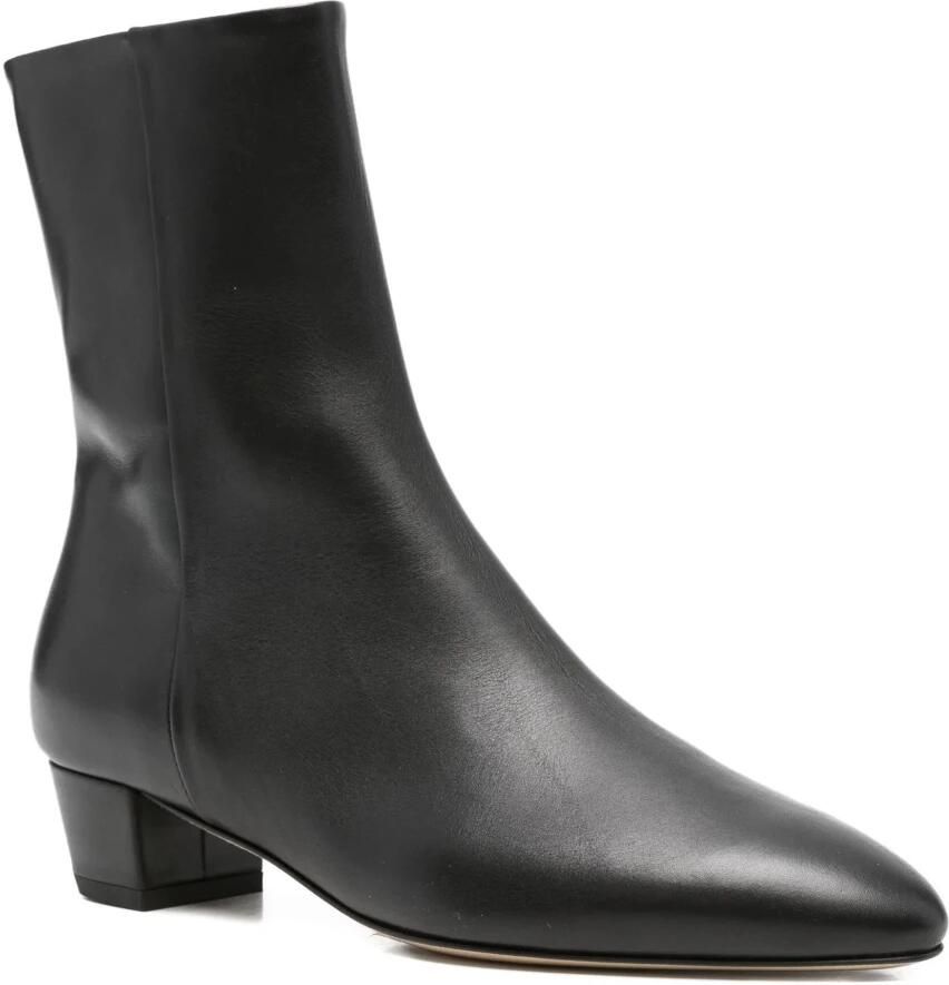 Aeyde Zwarte Kalfsleren Enkellaars