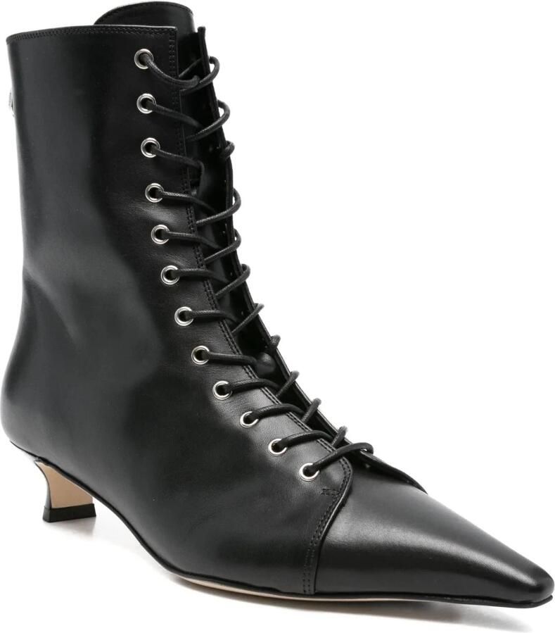 Aeyde Zwarte Kalfsleren Laarzen