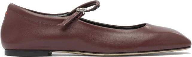 Aeyde Bordeaux Ballerina's Elegante Leren Schoenen