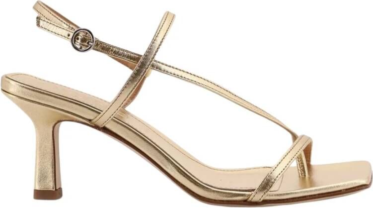 Aeyde Bruin Leren Hakken Sandalen