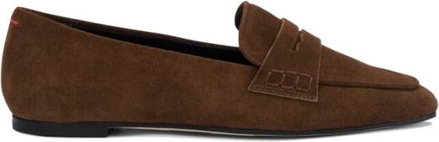 Aeyde Bruine Loafer Schoenen voor Vrouwen