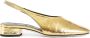 Aeyde Gouden Crackle Leren Slingback Hakken - Thumbnail 1
