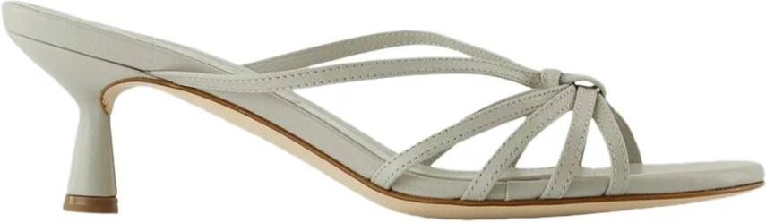 Aeyde Groene Kitten Heel Muiltjes