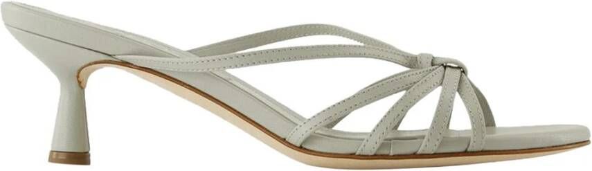 Aeyde Groene Leren Kitten Heel Sandalen