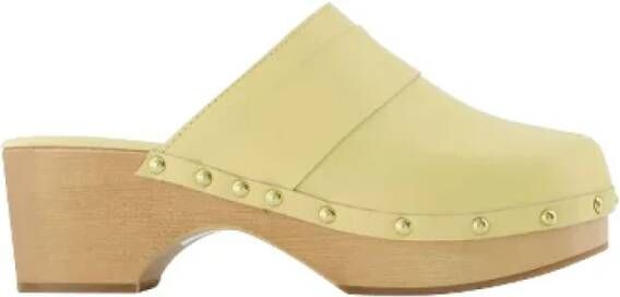 Aeyde Leather flats Yellow Dames