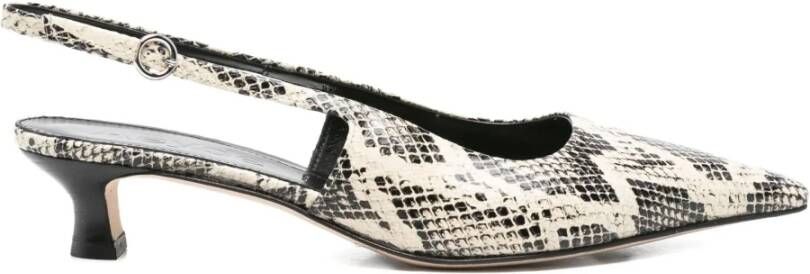 Aeyde Pumps met slangenprint en puntneus