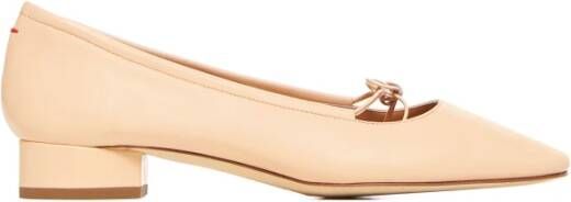 Aeyde Puntige Neus Ballet Flats Perzik Roze Beige Dames