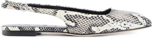 Aeyde Slangenprint Leren Slingback Hakken