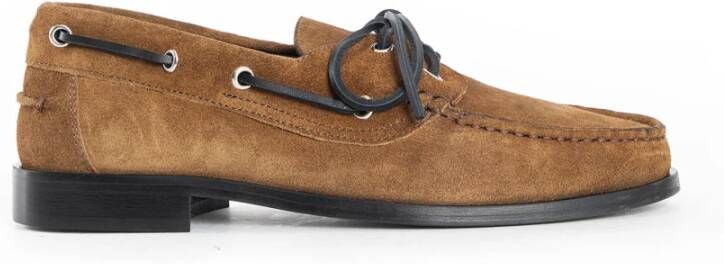 Aeyde Suede Leren Tabak Blokhak Schoenen