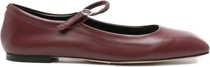 Aeyde Vierkante Neus Enkelband Gesp Schoenen