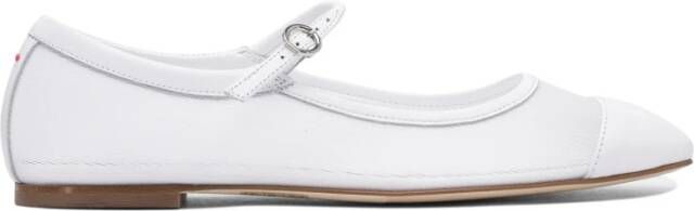 Aeyde Witte Ballerina Flats Elegante Stijl