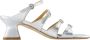 Aeyde Zilveren Leren Gesp Sandalen - Thumbnail 1