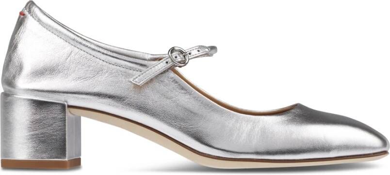 Aeyde Aline pump van leer met metallic finish