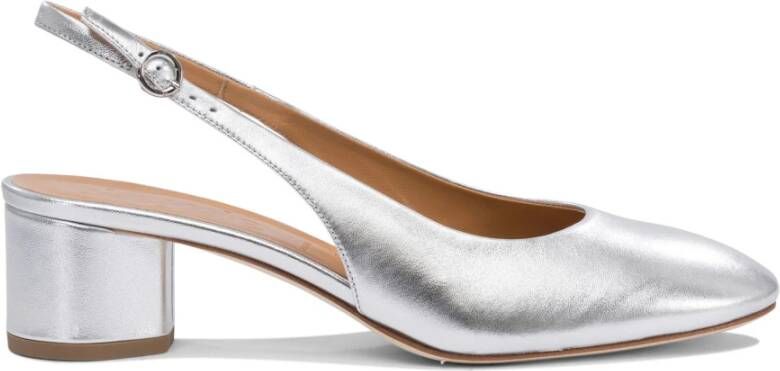 Aeyde Zilveren Slingback Pumps Elegante Chic Silhouet