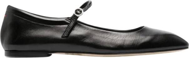 Aeyde Zwarte Leren Ballerina Flats
