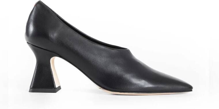 Aeyde Zwarte Nappa Leren Hoge Hakken