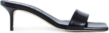 Aeyde Zwarte Nappa Leren Kitten Hak Schoenen
