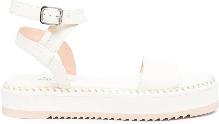 AGL Offwhite Platte Sandalen voor Zomer