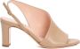 AGL Beige Leren Sandalen met 80mm Hak - Thumbnail 1