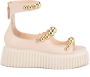 AGL Beige Leren Sleehak Sandalen Beige Dames - Thumbnail 2