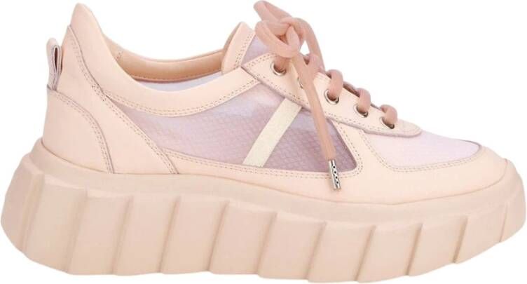 AGL Roze Casual Gesloten Sleehak Sneakers Pink Dames