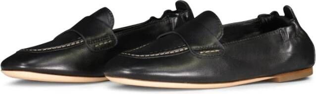 AGL Comfortabele Leren Ballerina Loafers Black Dames