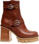 AGL Cuoio Enkellaarzen voor Dames Aw23 Brown Dames - Thumbnail 1