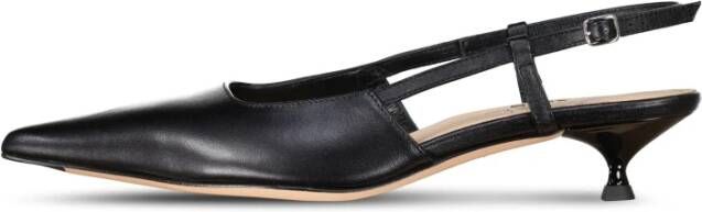 AGL Elegante Leren Sling-Back Pumps Black Dames